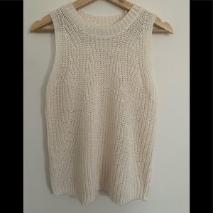 White loft halter tank knitted size small